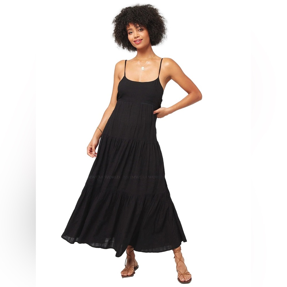 L*Space Black Maxi coverup + everyday Dress